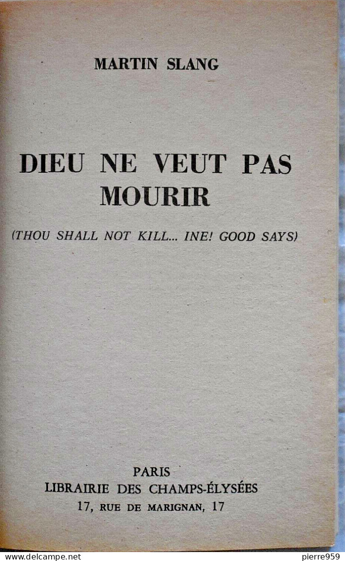 Dieu Ne Veut Pas Mourir - Martin Slang (Paul Bérato) - Le Masque SF