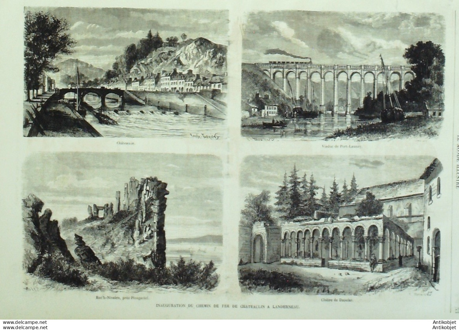 Le Monde Illustré 1868 N°563 Siam Palais Du Roi Abyssinie Types Landernau (29) Silésie Breslau - 1850 - 1899