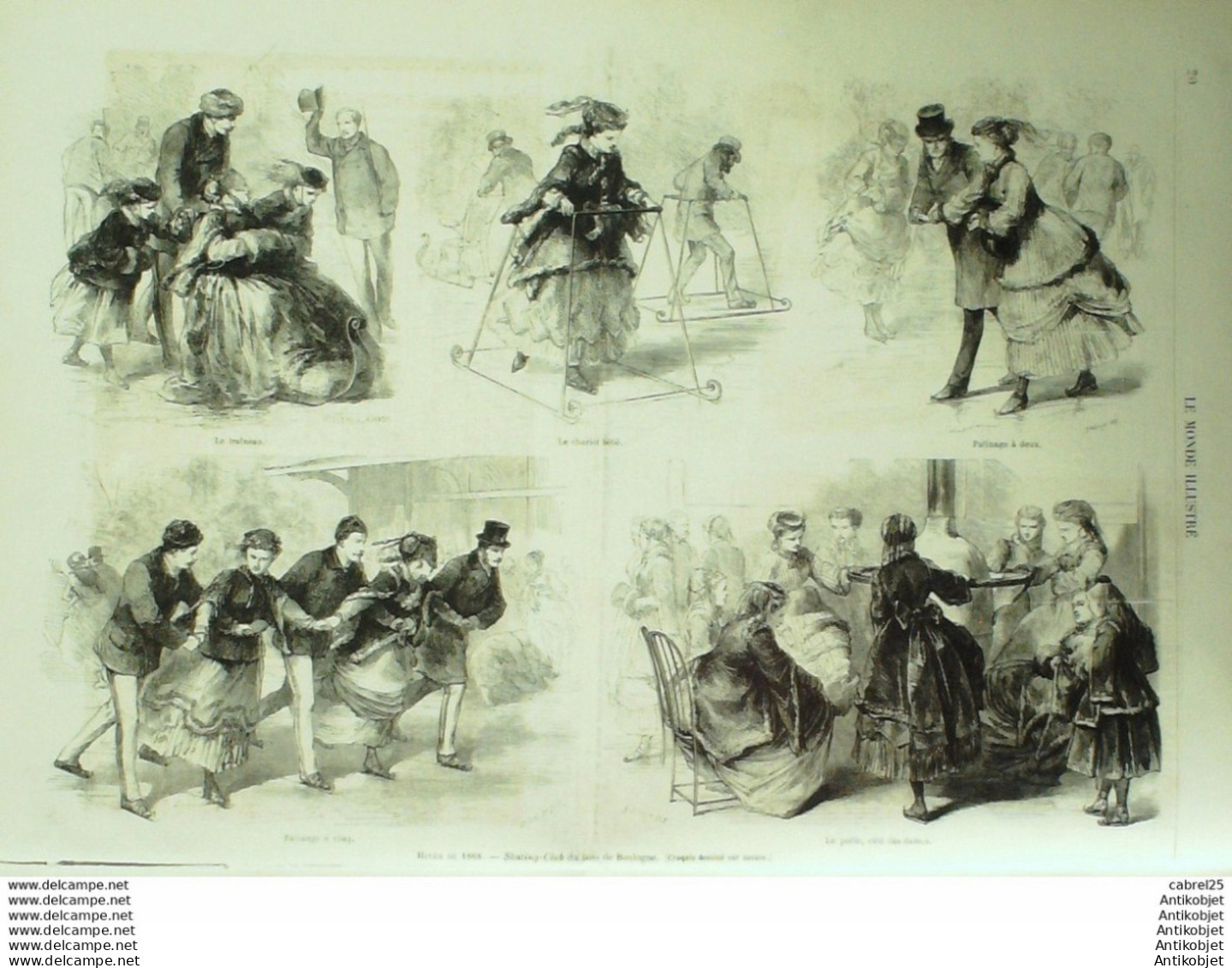 Le Monde Illustré 1868 N°561 St Germain Musée Paris Pont Neuf Medoc Vendanges Skating Boulogne (92) - 1850 - 1899