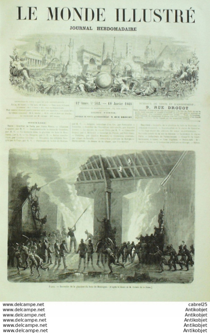 Le Monde Illustré 1868 N°562 Portugal Lisbonne Hongrie Kasan Bude Italie Rome Arras (62) - 1850 - 1899