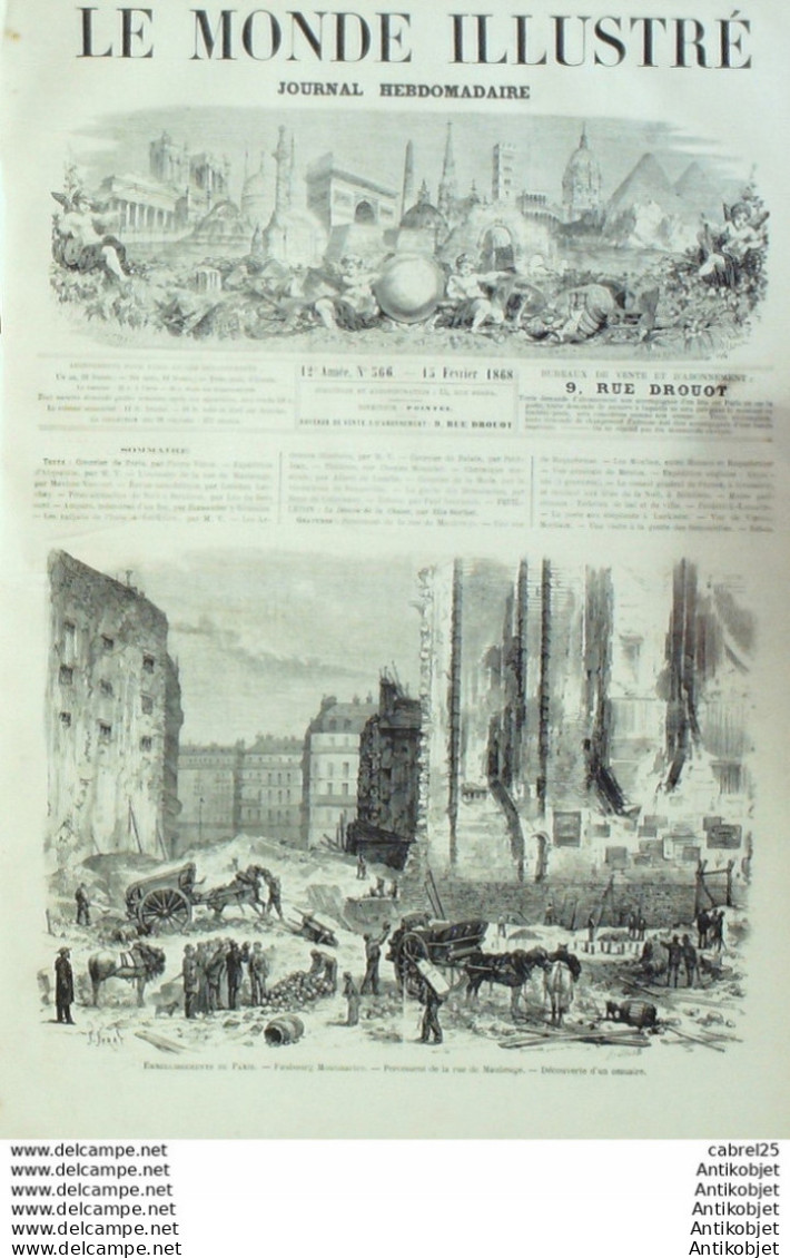 Le Monde Illustré 1868 N°566 Autriche Maximilien Belgique Malines Italie Castagno Catilana Delle Svolte - 1850 - 1899
