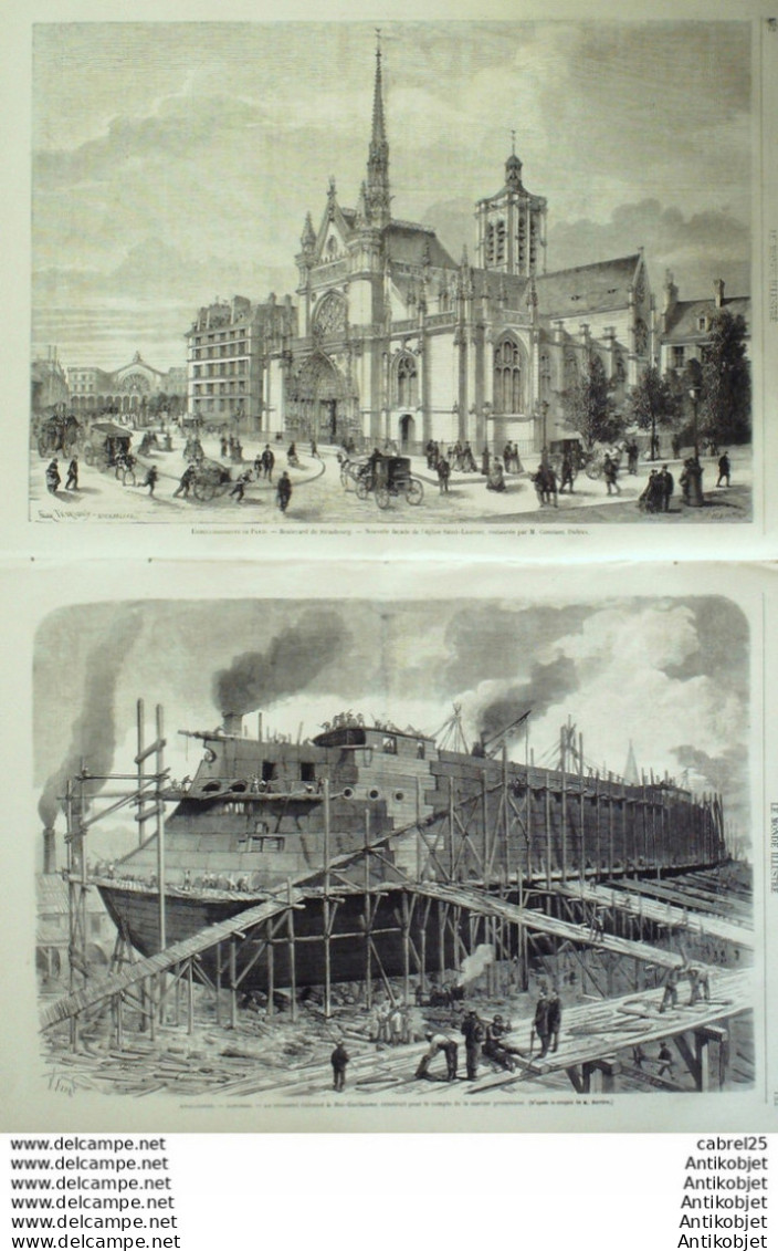 Le Monde Illustré 1868 N°569 Tours (37) Angleterre Londres Inde Seringham - 1850 - 1899