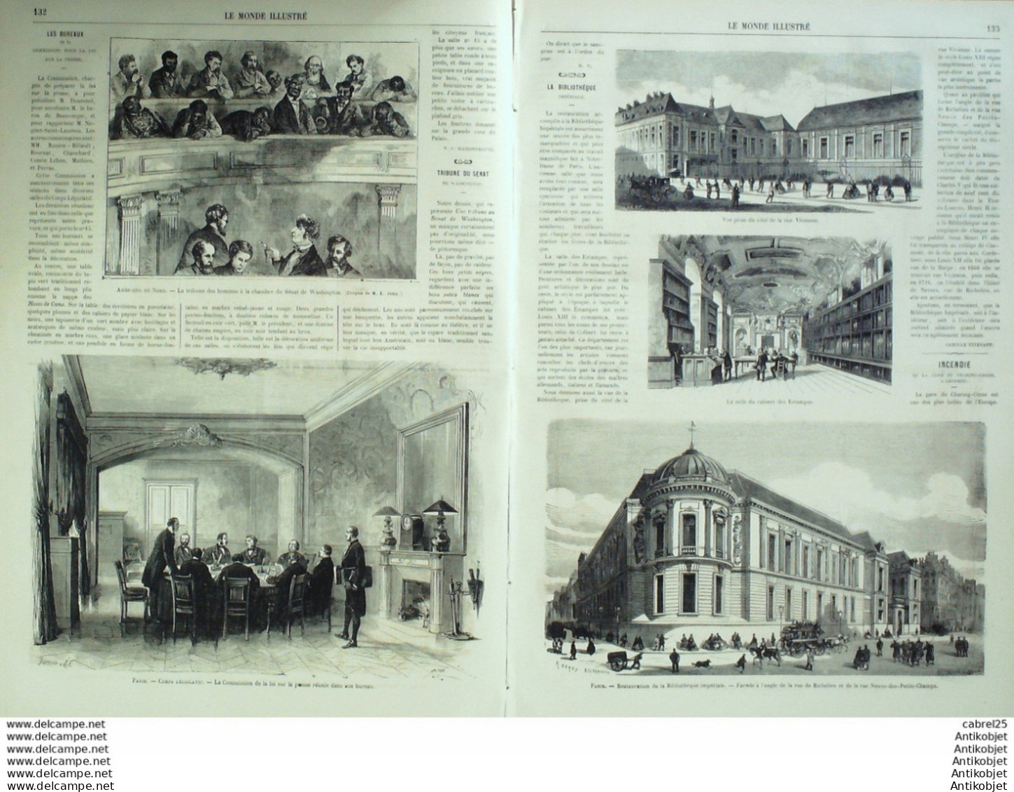 Le Monde Illustré 1868 N°568 Italie Venise Angleterre Londres Charing Cross Pérou Dinant (08) - 1850 - 1899