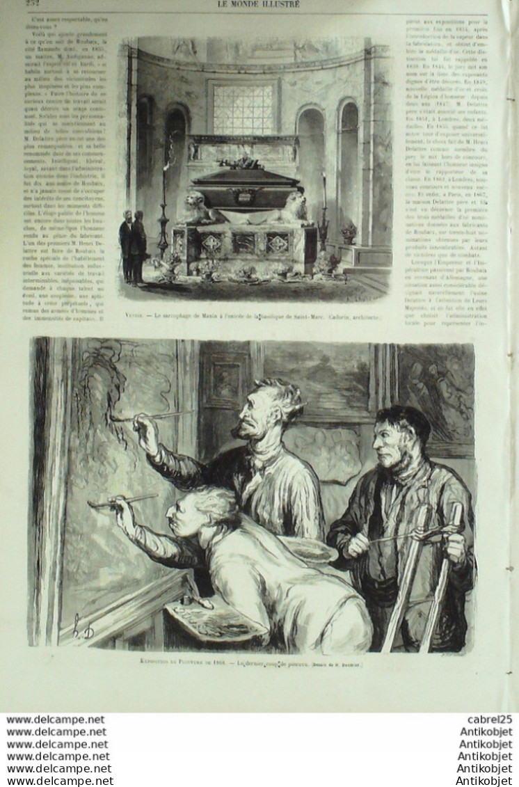 Le Monde illustré 1868 n°575 Angleterre Oxford Cambridge Yoles Roubaix (59) Italie Venise