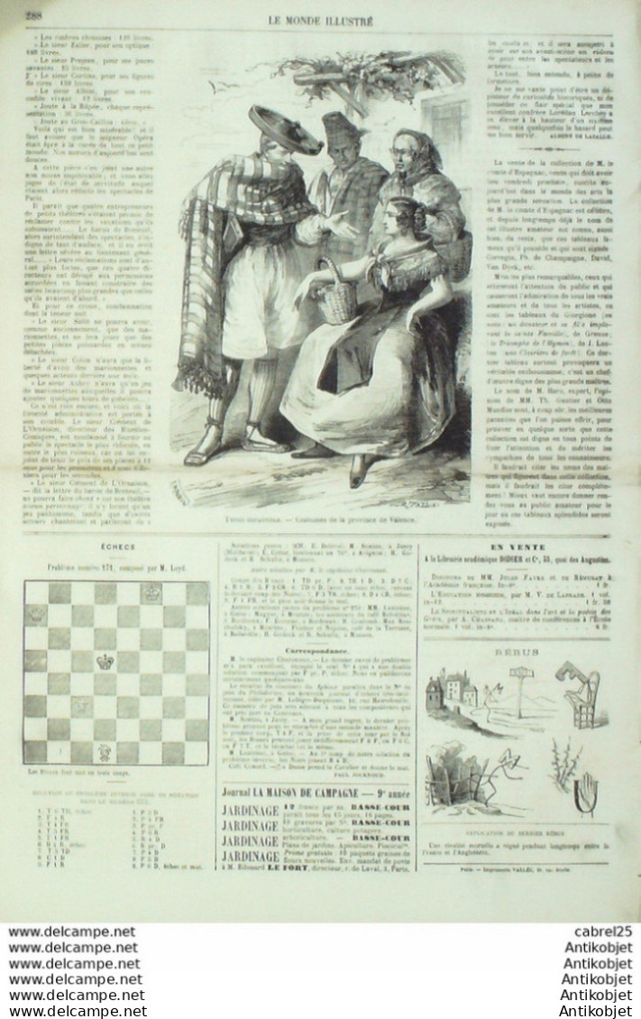 Le Monde Illustré 1868 N°577 Italie Turin Algérie Mostaganem Ethiopie Espagne Valence Abyssinie - 1850 - 1899