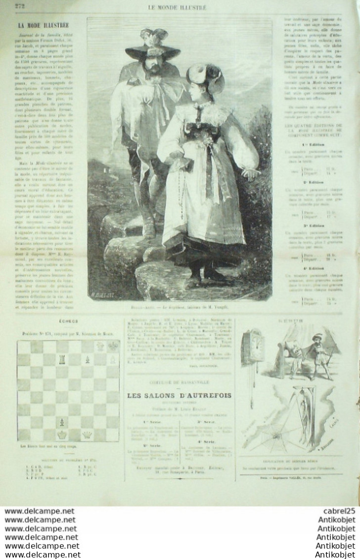 Le Monde Illustré 1868 N°576 Cherbourg (50) Marseille (13) Brest (29) Espagne Madrid Rambouillet (78 - 1850 - 1899