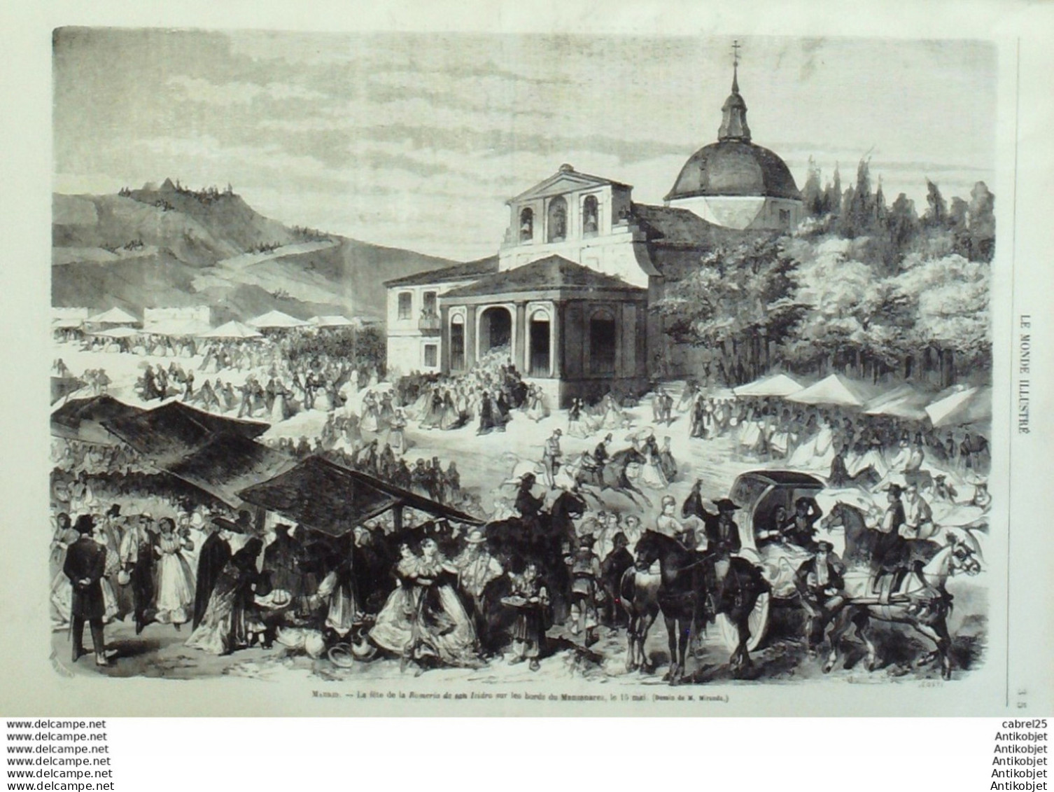 Le Monde Illustré 1868 N°580 Italie Florence Espagne Madrid Manzanarez St Maur (94) Allemagne Linz - 1850 - 1899