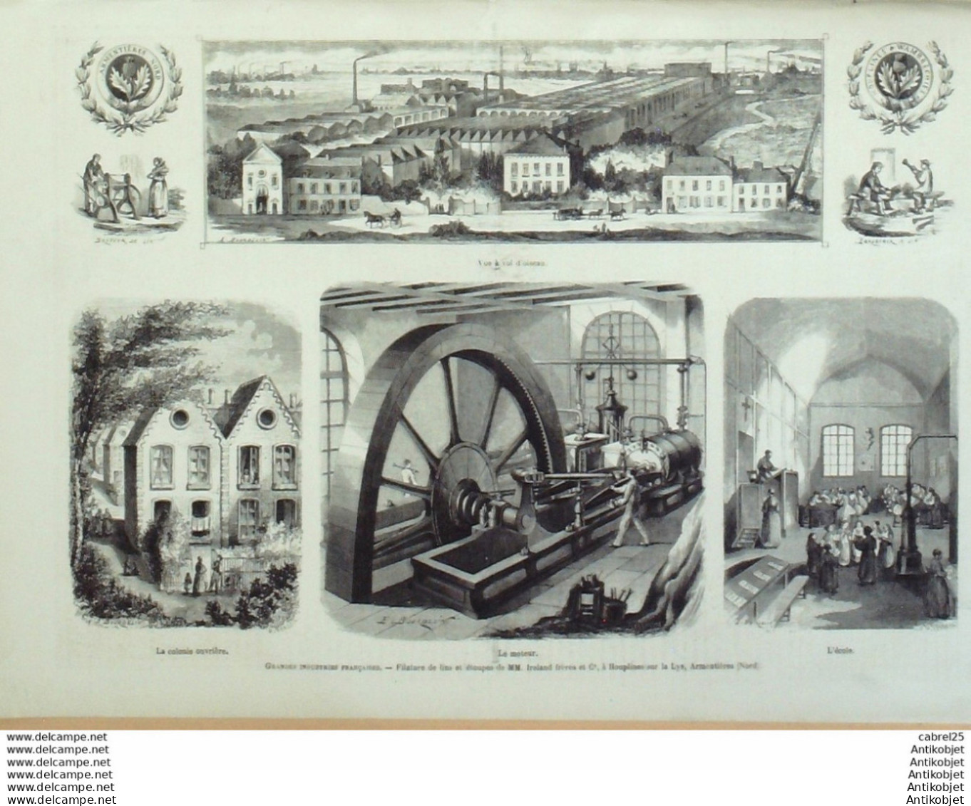 Le Monde illustré 1868 n°581 Allemagne Bade Havre (76) Belgique Houpline-sur-Lys