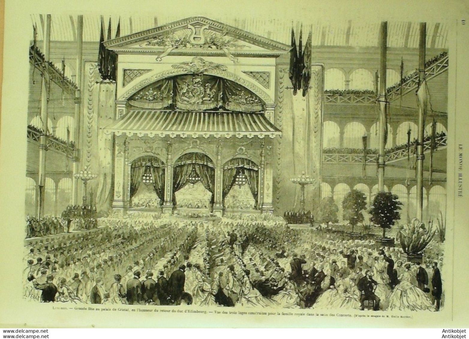 Le Monde illustré 1868 n°588 Le Havre (76) Strasbourg (67) Comores Djombe Fatouma reine Moheli Aime (73)