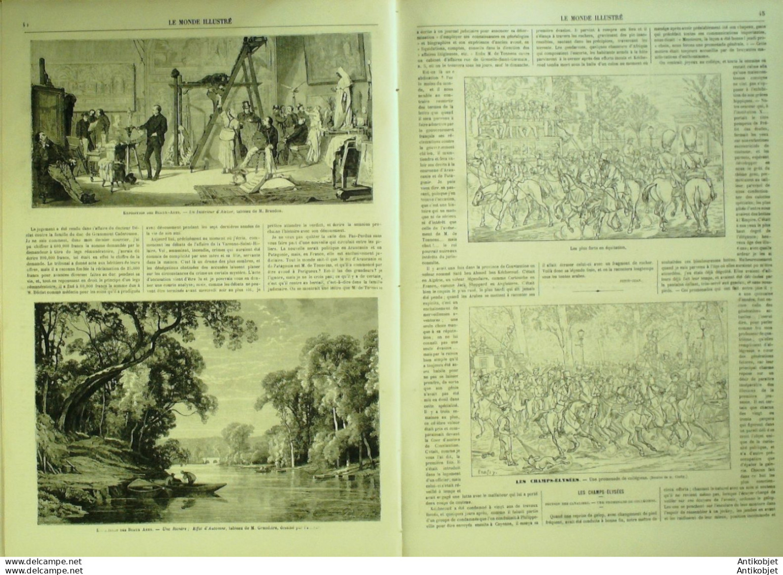 Le Monde illustré 1868 n°588 Le Havre (76) Strasbourg (67) Comores Djombe Fatouma reine Moheli Aime (73)