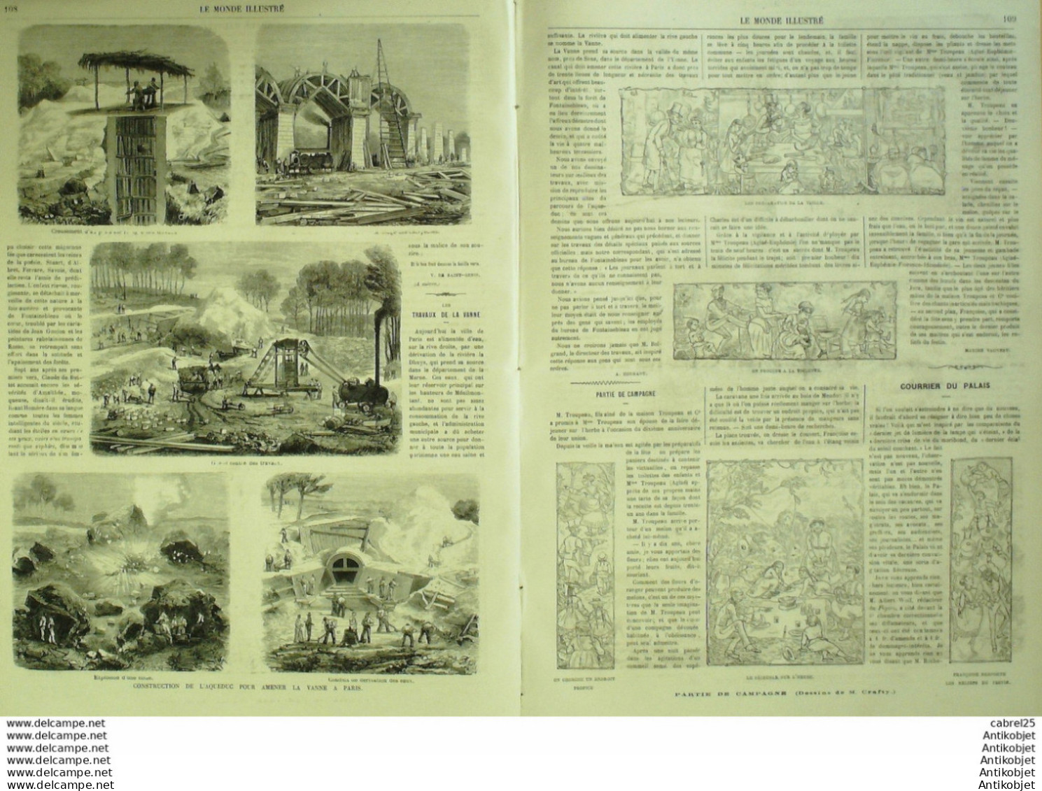 Le Monde Illustré 1868 N°592 Plombieres (88) Italie Venise Saintes (17) Belgique Bruxelles - 1850 - 1899