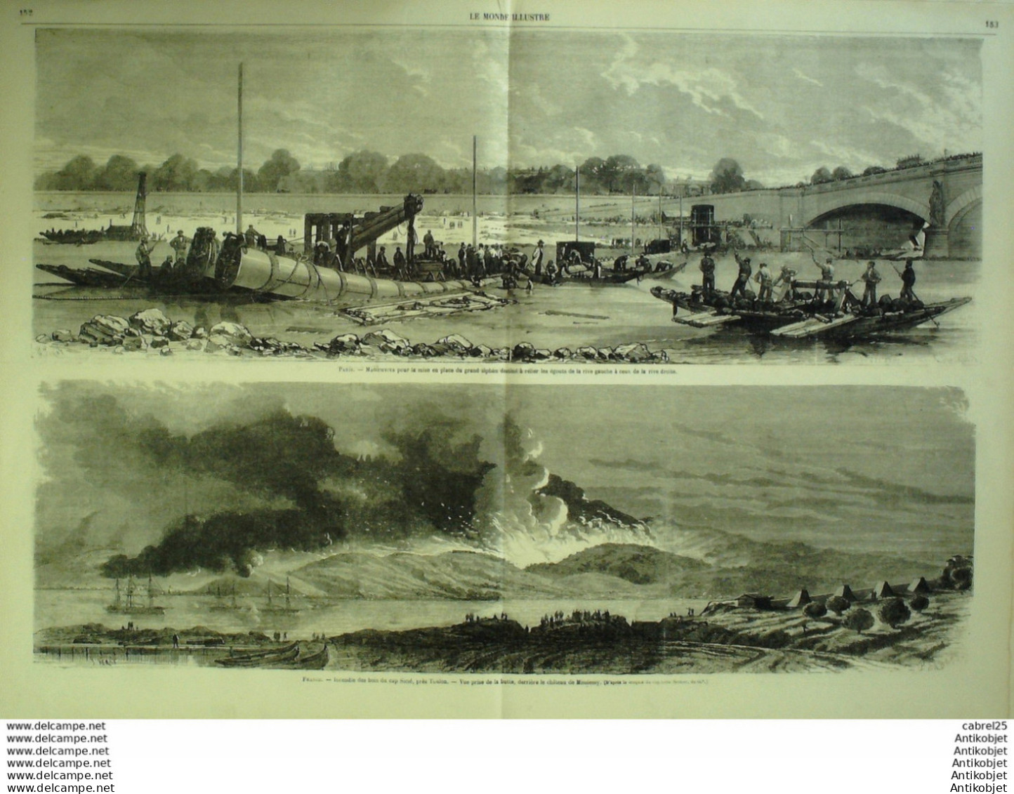 Le Monde Illustré 1868 N°595 Le Havre (76) Neuilly (92) Angleterre Ile Dight Ryde Toulon (83) Italie Naples - 1850 - 1899