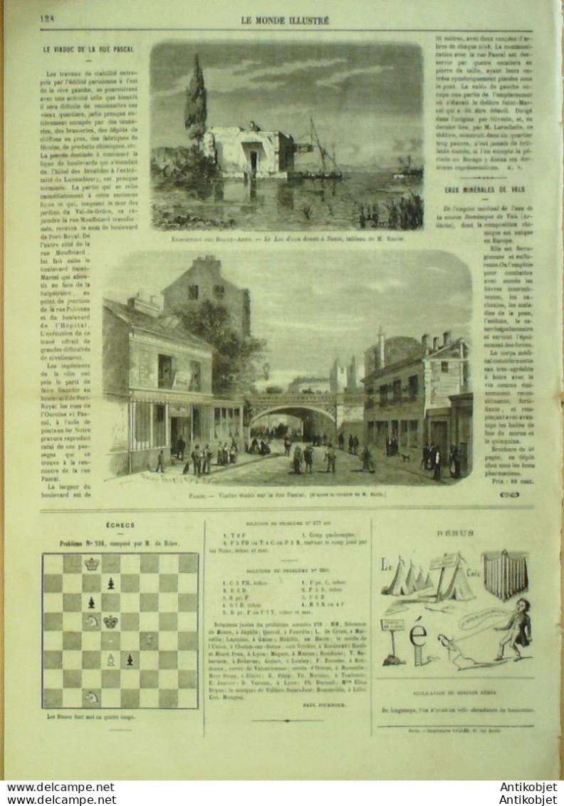 Le Monde Illustré 1868 N°593 Chine Pekin Bougival (78) Roscoff (29) Viet Nam Saigon Tunisie Tunis - 1850 - 1899