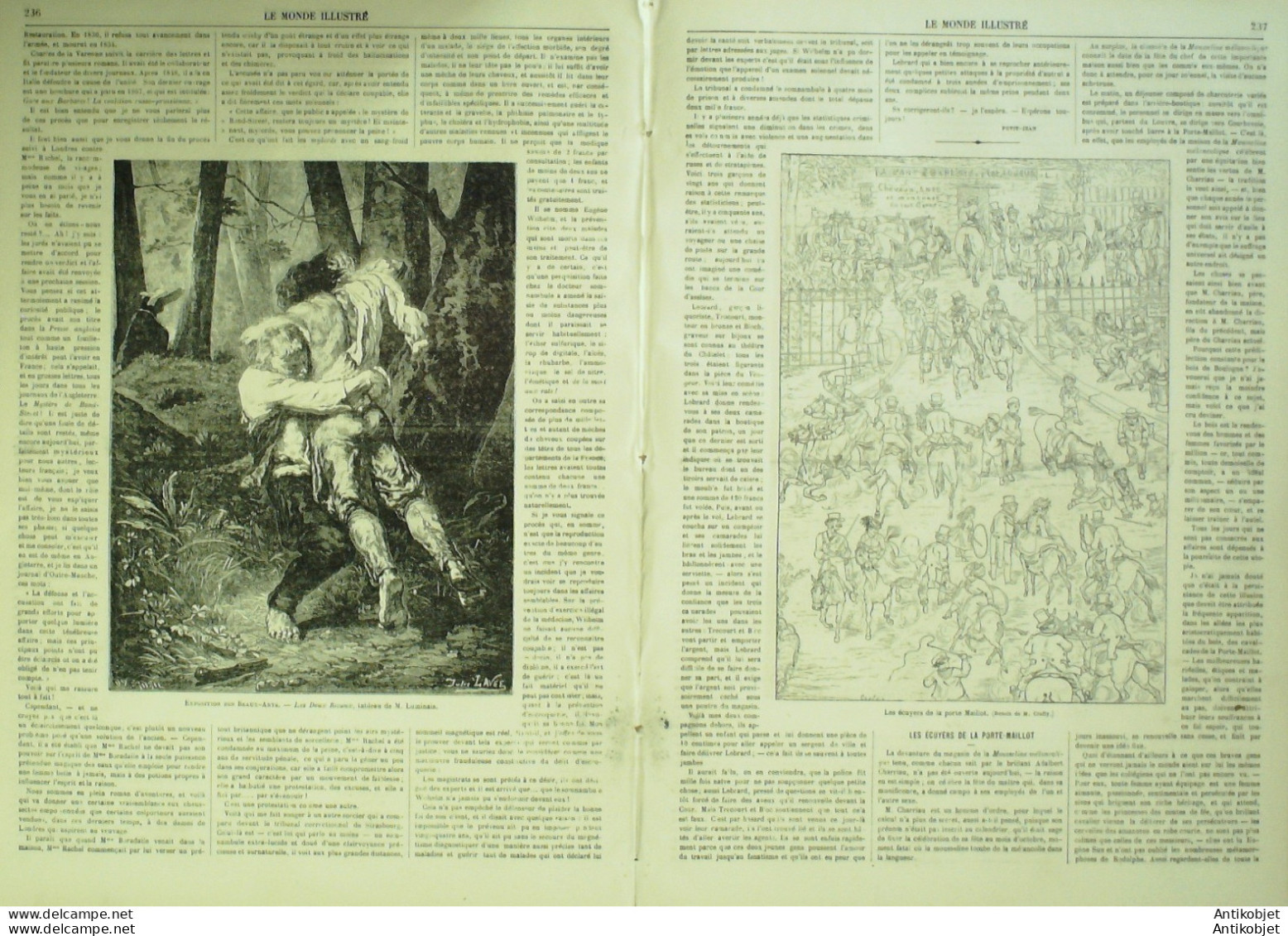 Le Monde Illustré 1868 N°600 Espagne Barcelone Belgique Rochefort Morvan (58) Comte Waleski - 1850 - 1899