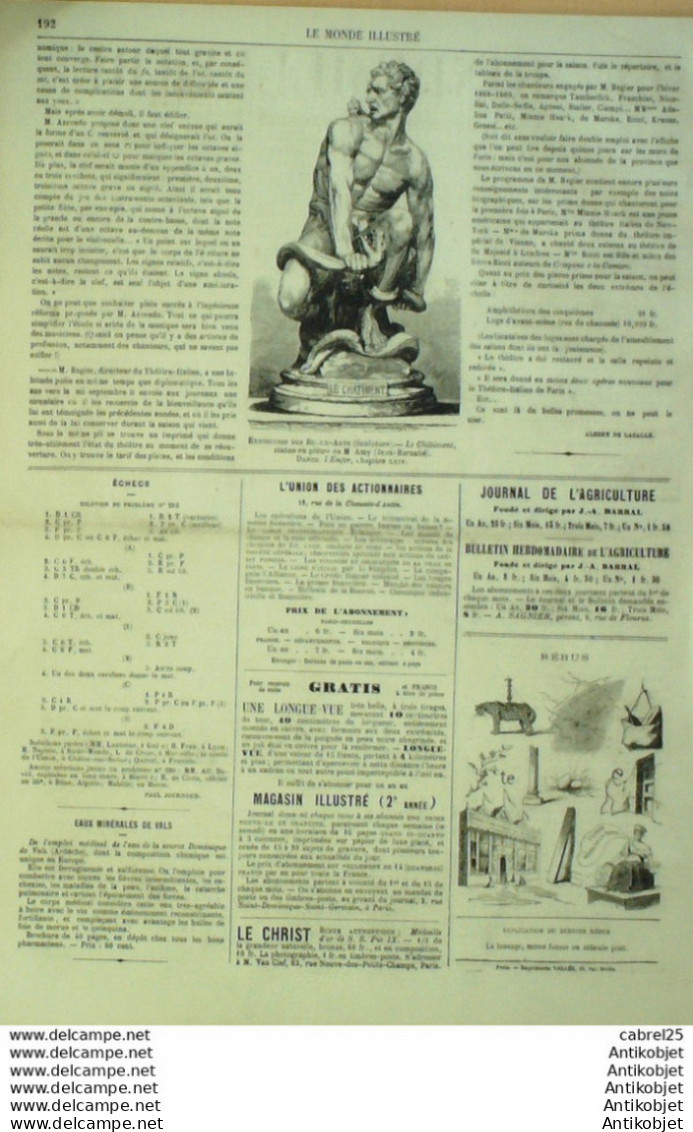 Le Monde Illustré 1868 N°597 Montfermeil (93) Chalons (51) Italie Loueche Trient Simplon - 1850 - 1899