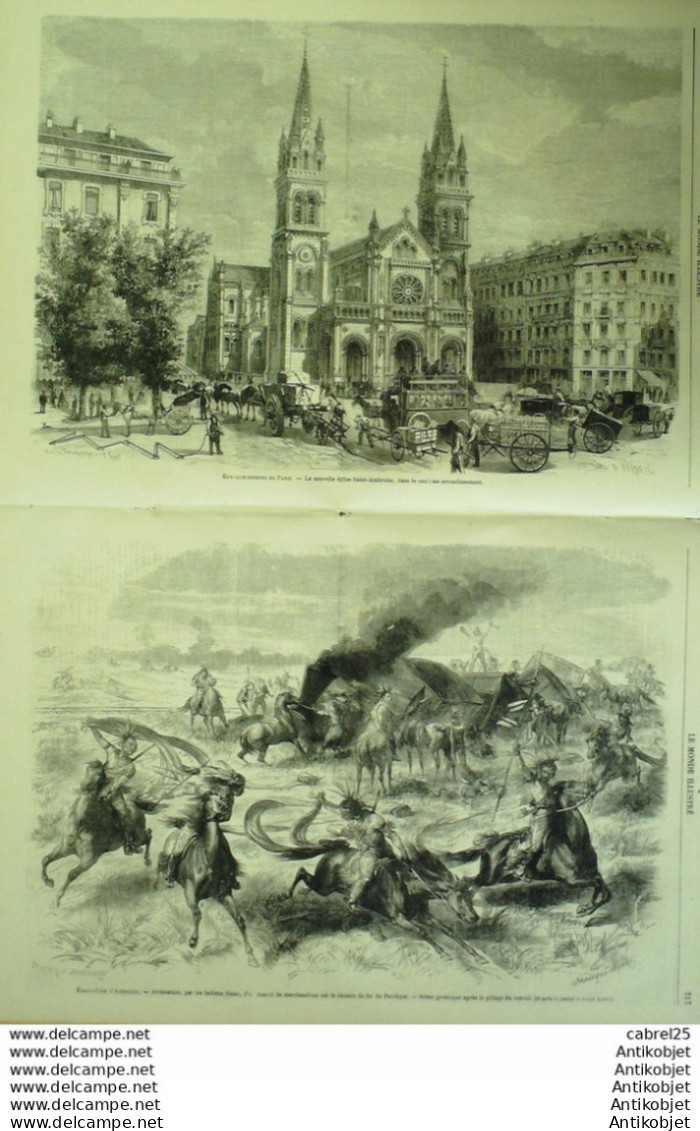 Le Monde Illustré 1868 N°599 Gisors (60) Heron Dampront Vigny Belgique Liege Usa Indiens Sioux  - 1850 - 1899