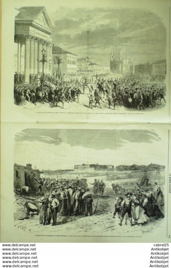 Le Monde Illustré 1868 N°602 Portugal Lisbonne Cuba La Havane Espagne Barcelonne Madrid Cortes - 1850 - 1899