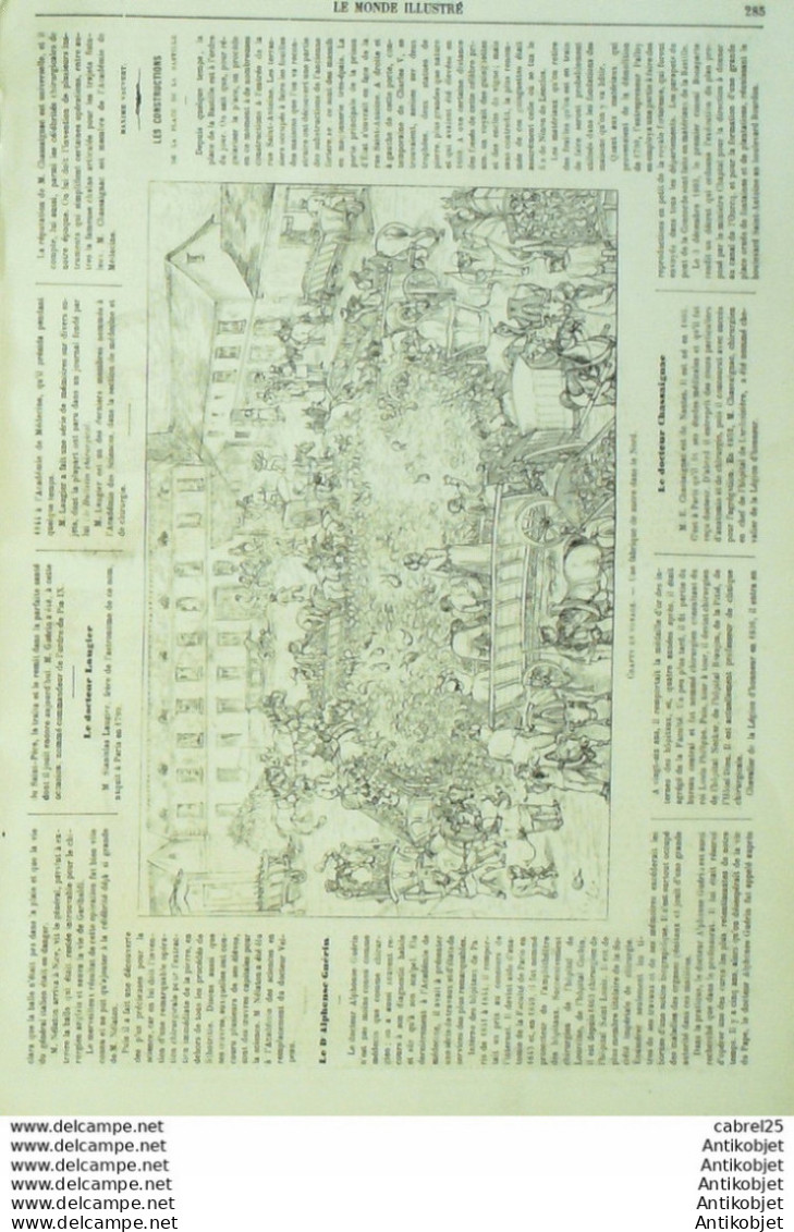 Le Monde Illustré 1868 N°603 Espagne Barcelone Saragosse Ayuntamiento Saint Cloud (92) - 1850 - 1899
