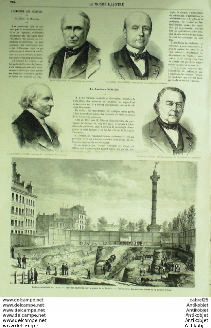 Le Monde Illustré 1868 N°603 Espagne Barcelone Saragosse Ayuntamiento Saint Cloud (92) - 1850 - 1899