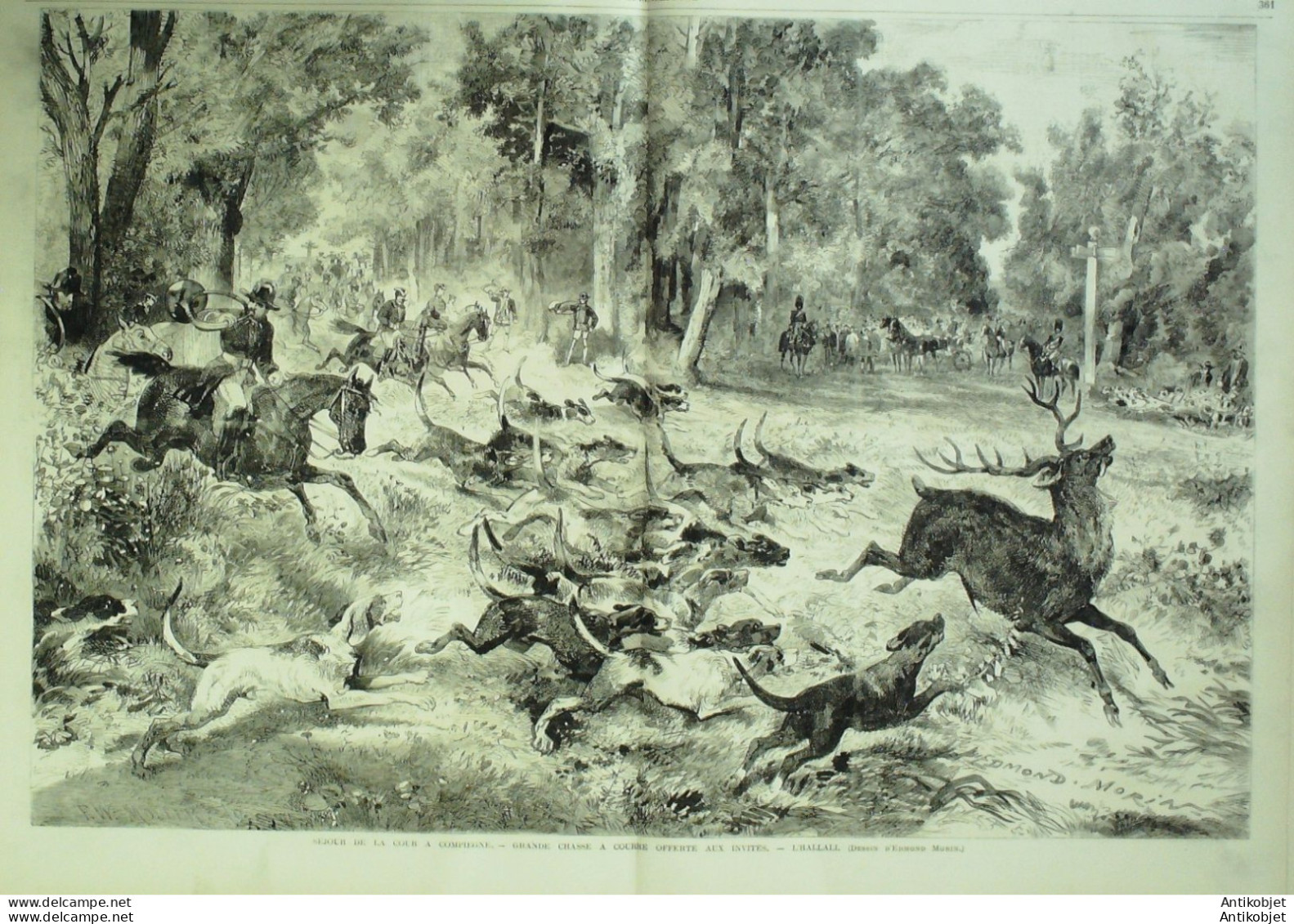 Le Monde Illustré 1868 N°608 Augerville (45) Château Compiègne (60) Hallali Prince De Galles - 1850 - 1899