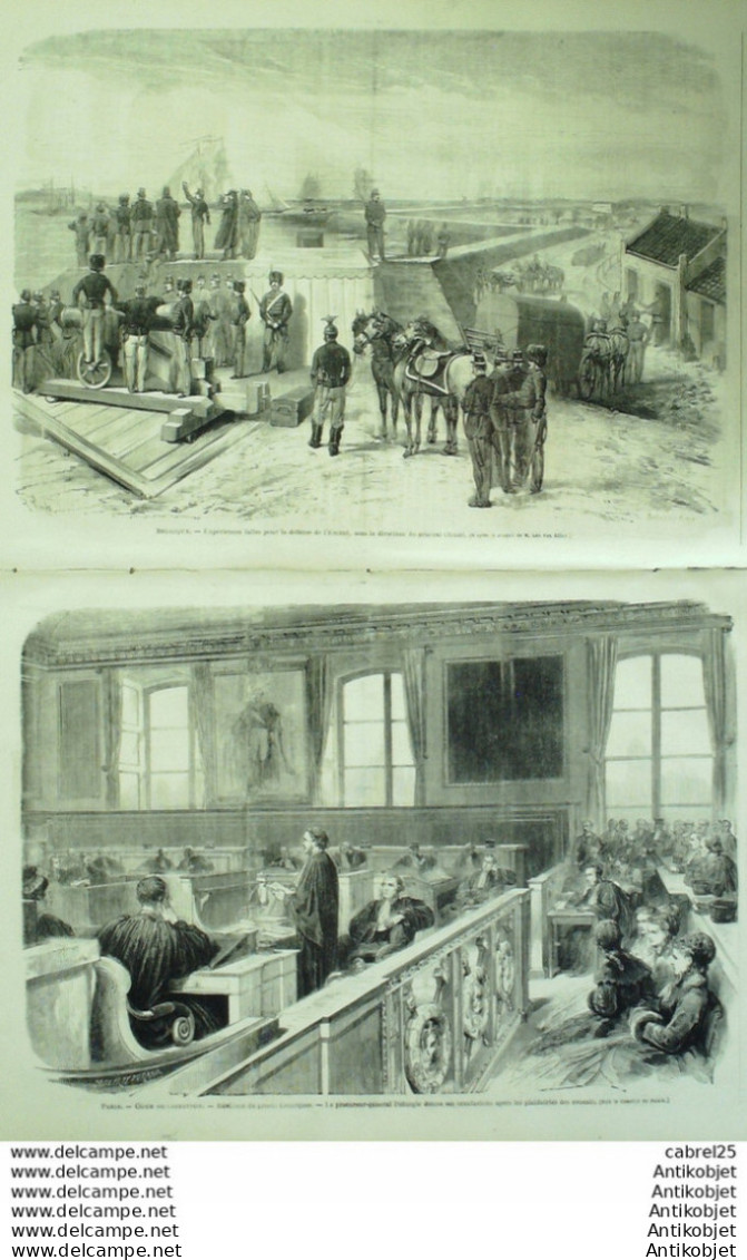 Le Monde Illustré 1868 N°610 Belgique L'Escaut Augerville (45) Compiègne (60) Pays De Galles Laucashire Fosse Hindly - 1850 - 1899