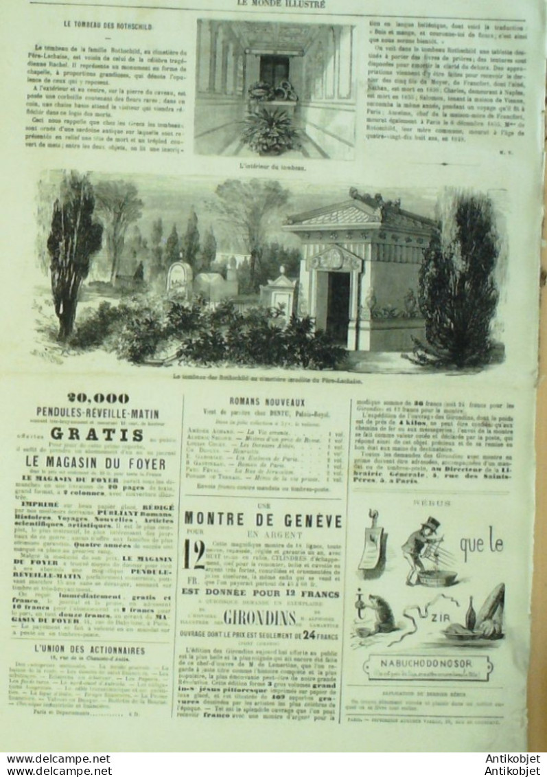 Le Monde Illustré 1868 N°607 Compiègne (60) Espagne Madrid Rothschild Tombeau Angleterre élections - 1850 - 1899