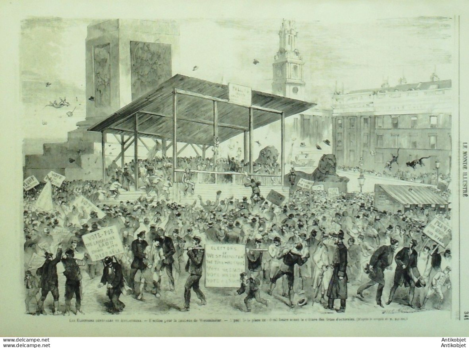 Le Monde Illustré 1868 N°607 Compiègne (60) Espagne Madrid Rothschild Tombeau Angleterre élections - 1850 - 1899