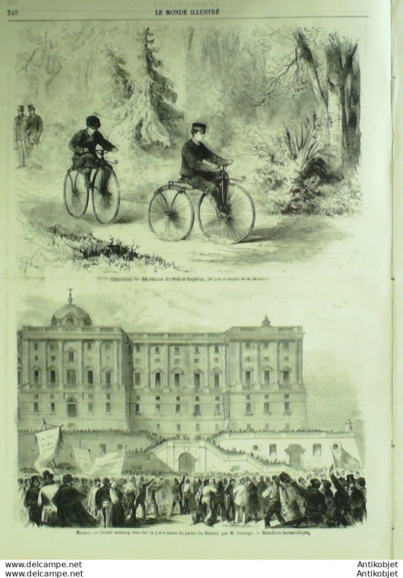 Le Monde Illustré 1868 N°607 Compiègne (60) Espagne Madrid Rothschild Tombeau Angleterre élections - 1850 - 1899