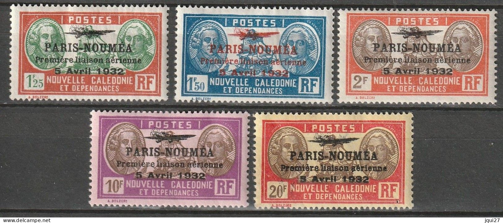 Nouvelle-Calédonie Poste Aérienne N° 21, 22, 24, 27, 28 * - Unused Stamps