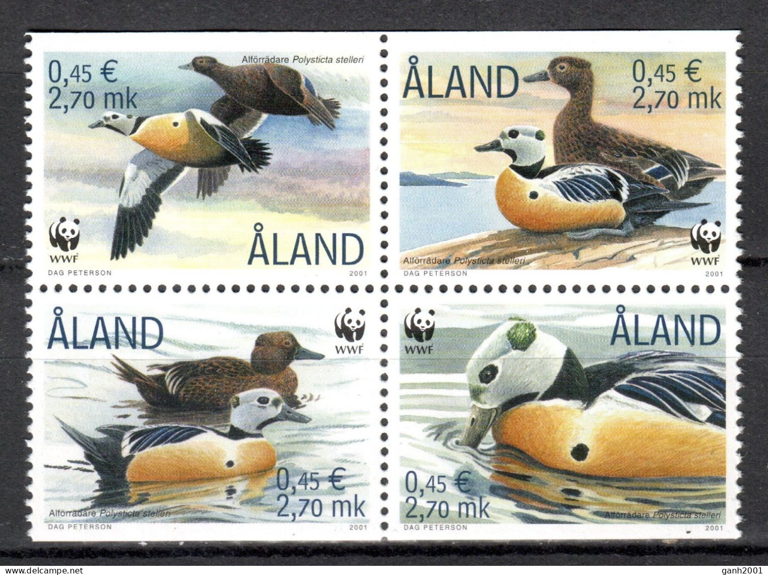 Aland 2001 / Birds WWF MNH Aves Vögel Oiseaux Uccelli / Mo17  3-30 - Autres & Non Classés