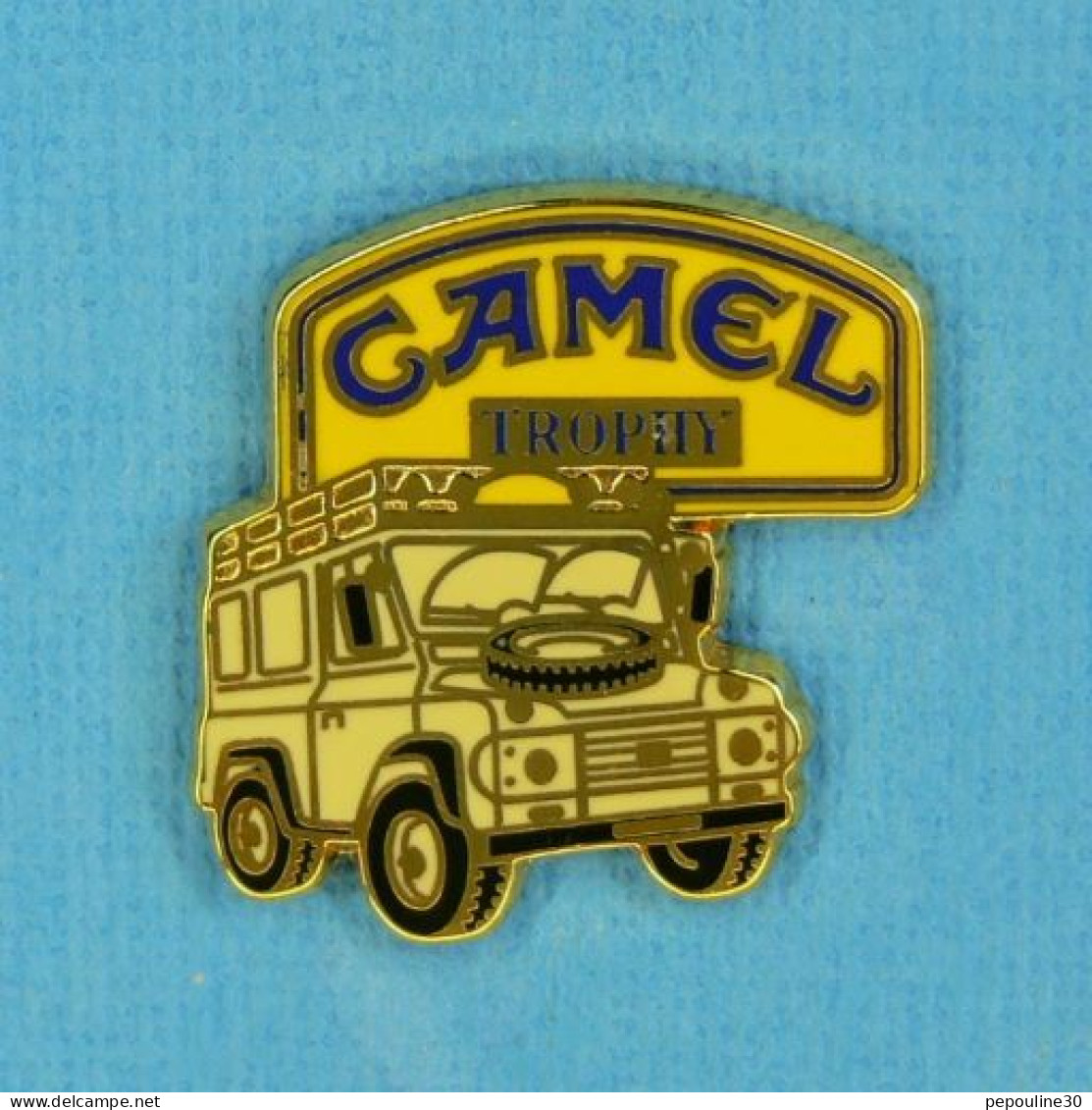 1 PIN'S //  ** RALLYE RAID " CAMEL TROPHY " 4X4 LAND ROVER ** . (A.B Paris) - Rallye