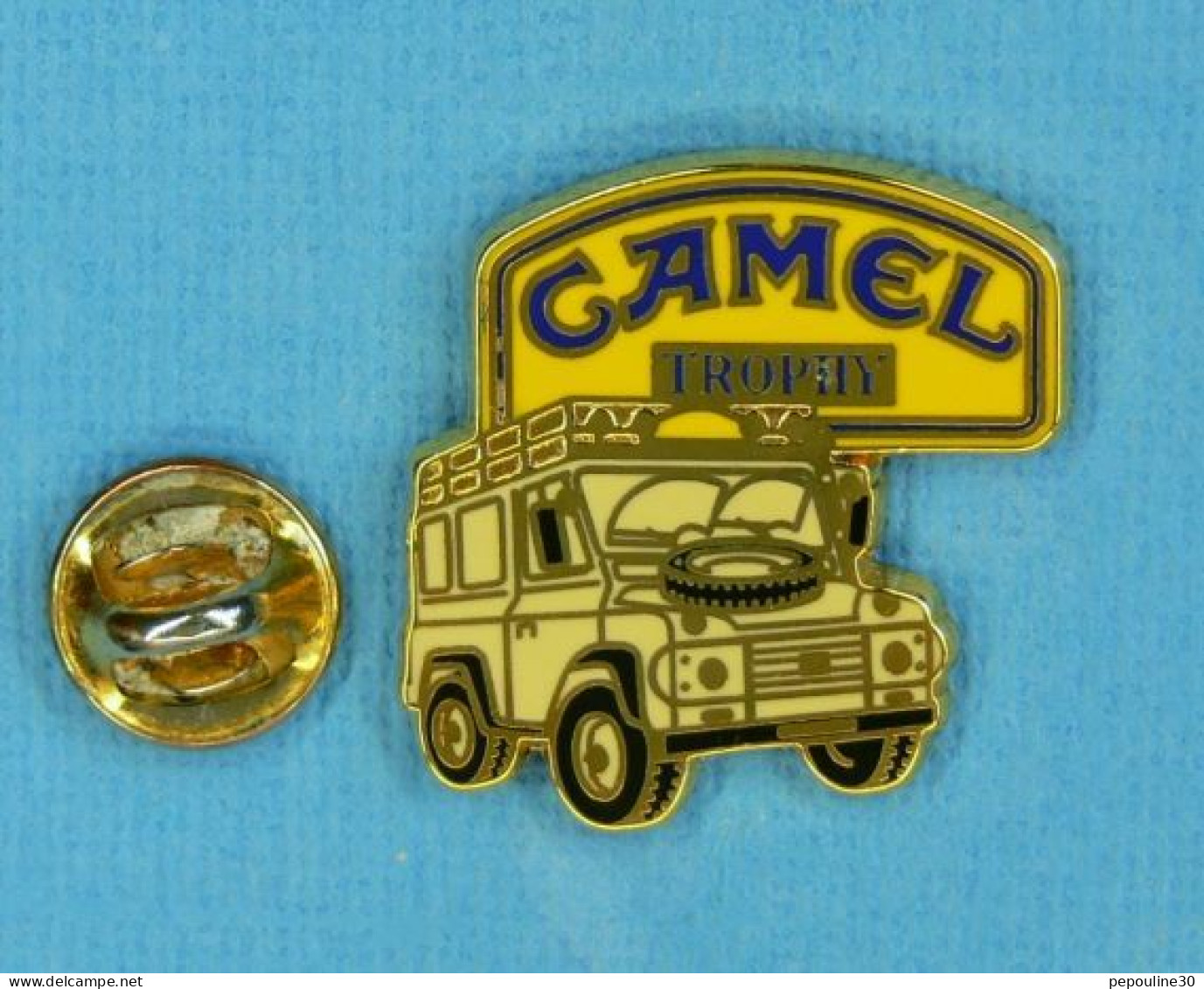 1 PIN'S //  ** RALLYE RAID " CAMEL TROPHY " 4X4 LAND ROVER ** . (A.B Paris) - Rallye