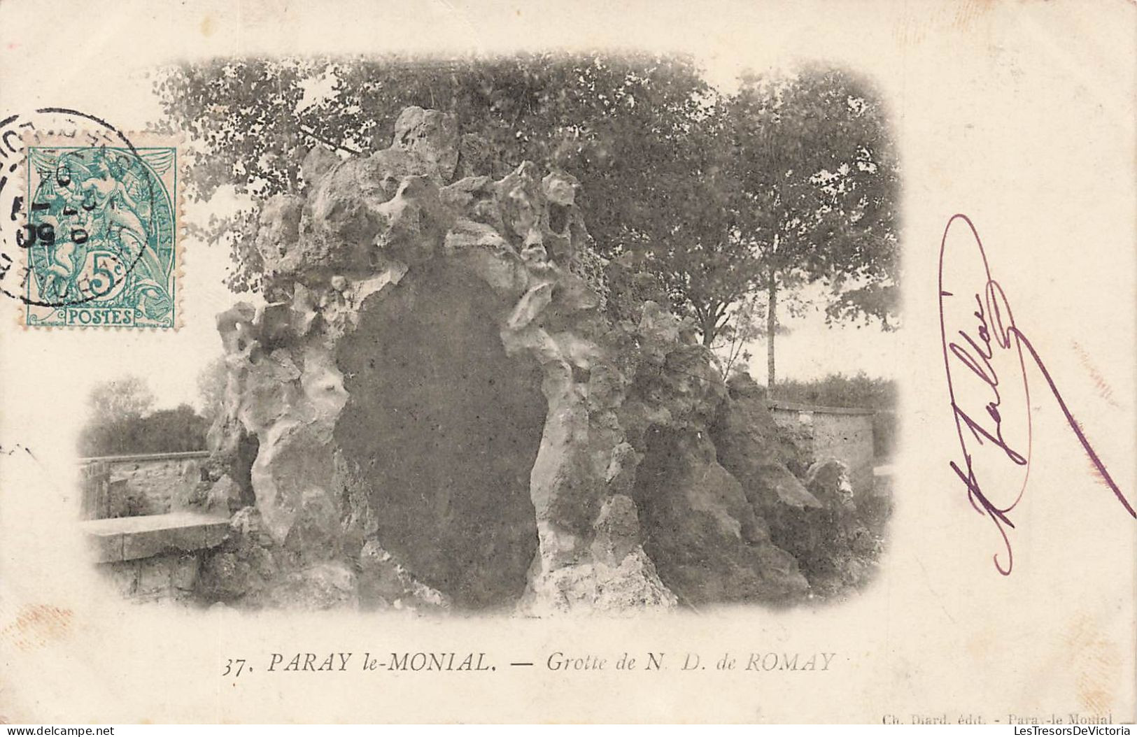 FRANCE - Paray Le Monial - Grotte De Notre Dame De Romay - Carte Postale Ancienne - Paray Le Monial