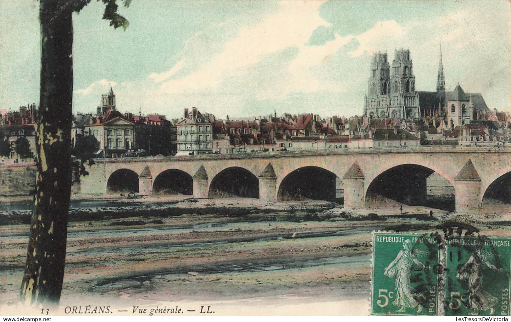 FRANCE - Orléans - Vue Générale - Cathédrale - Pont - Carte Postale Ancienne - Orleans