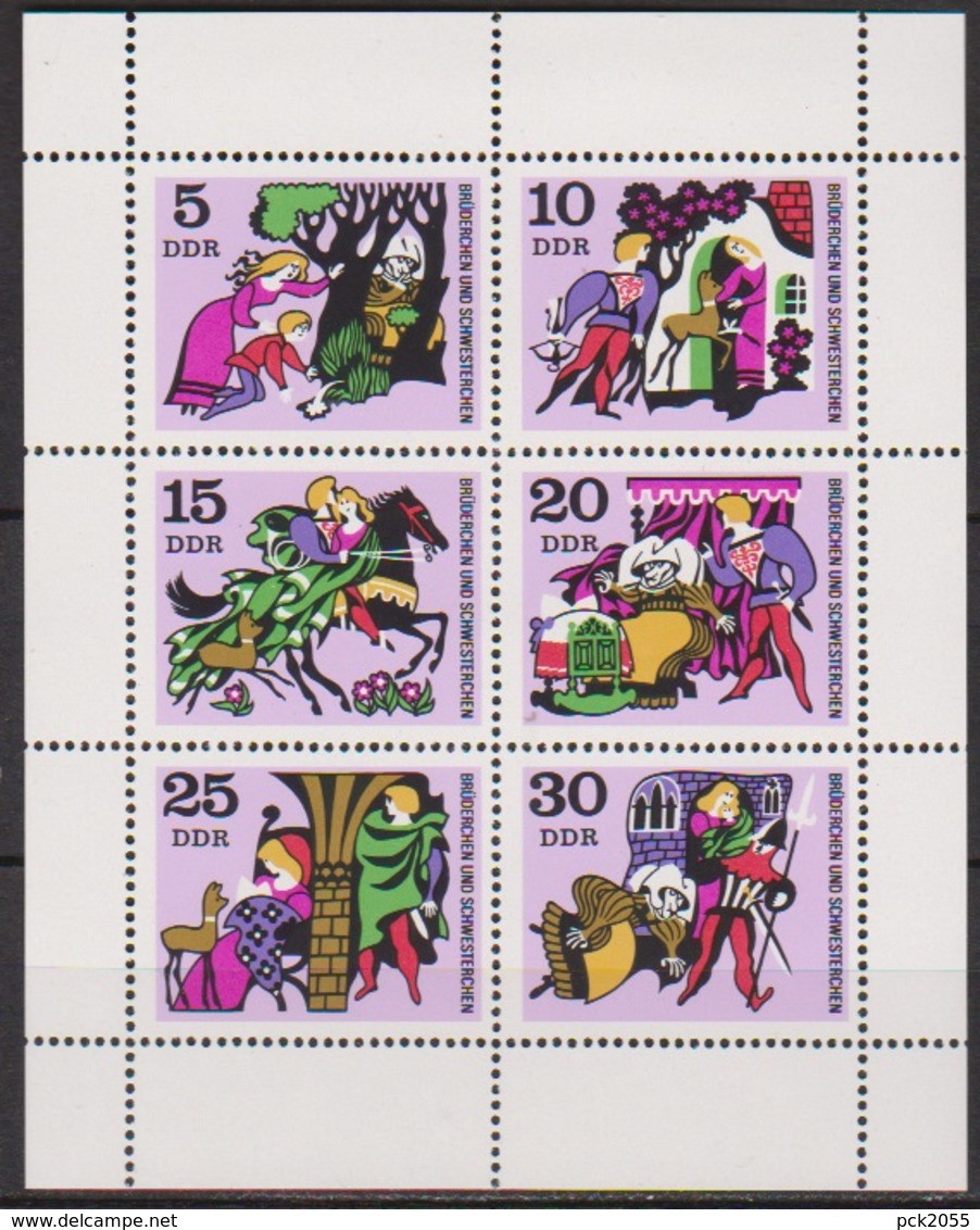 DDR 1970 MiNr.1545 - 1550 Klb. ** Postfr. Märchen: Brüderchen Und Schwesterchen (d4298 ) Günstige Versandkosten - Unused Stamps