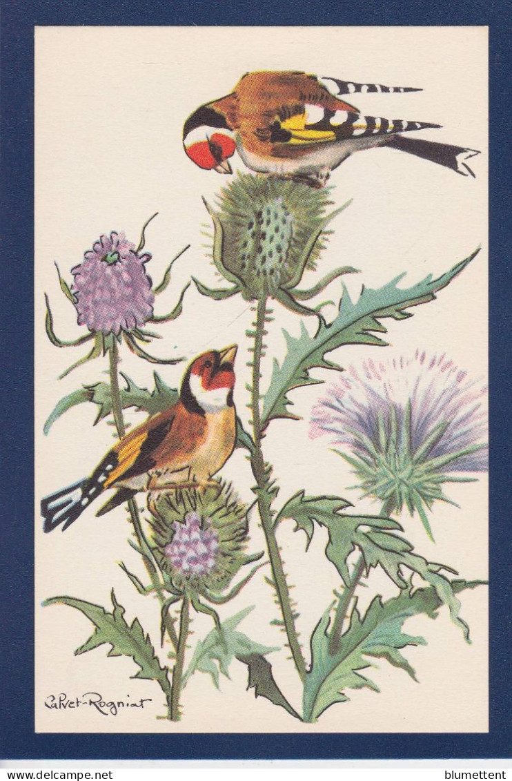 CPA 1 Euro Oiseau Et Fleur Par Calvet Rogniat Non Circulée Prix De Départ 1 Euro - Birds