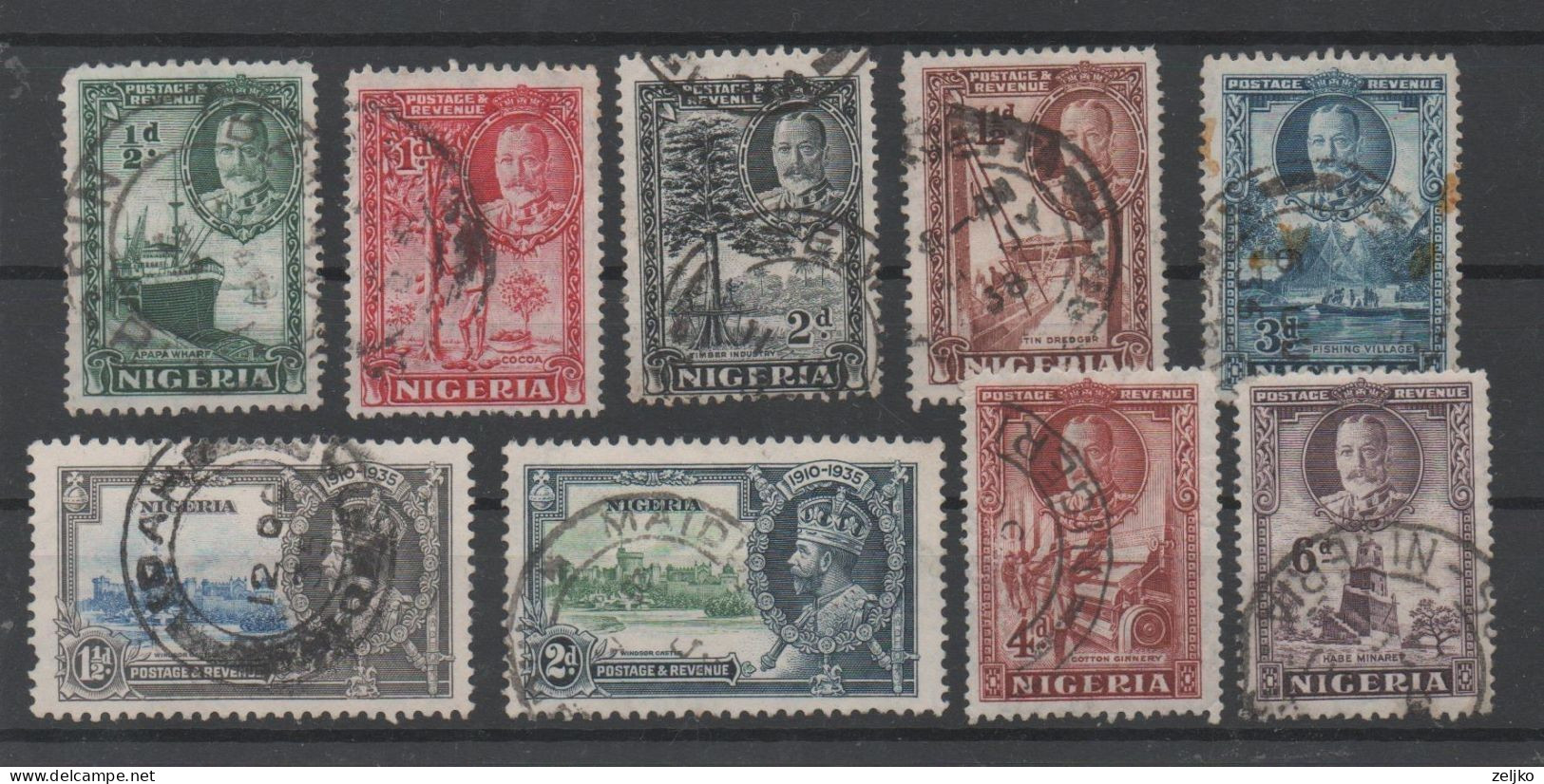 Nigeria, Used, 1935-1936, Lot - Nigeria (...-1960)