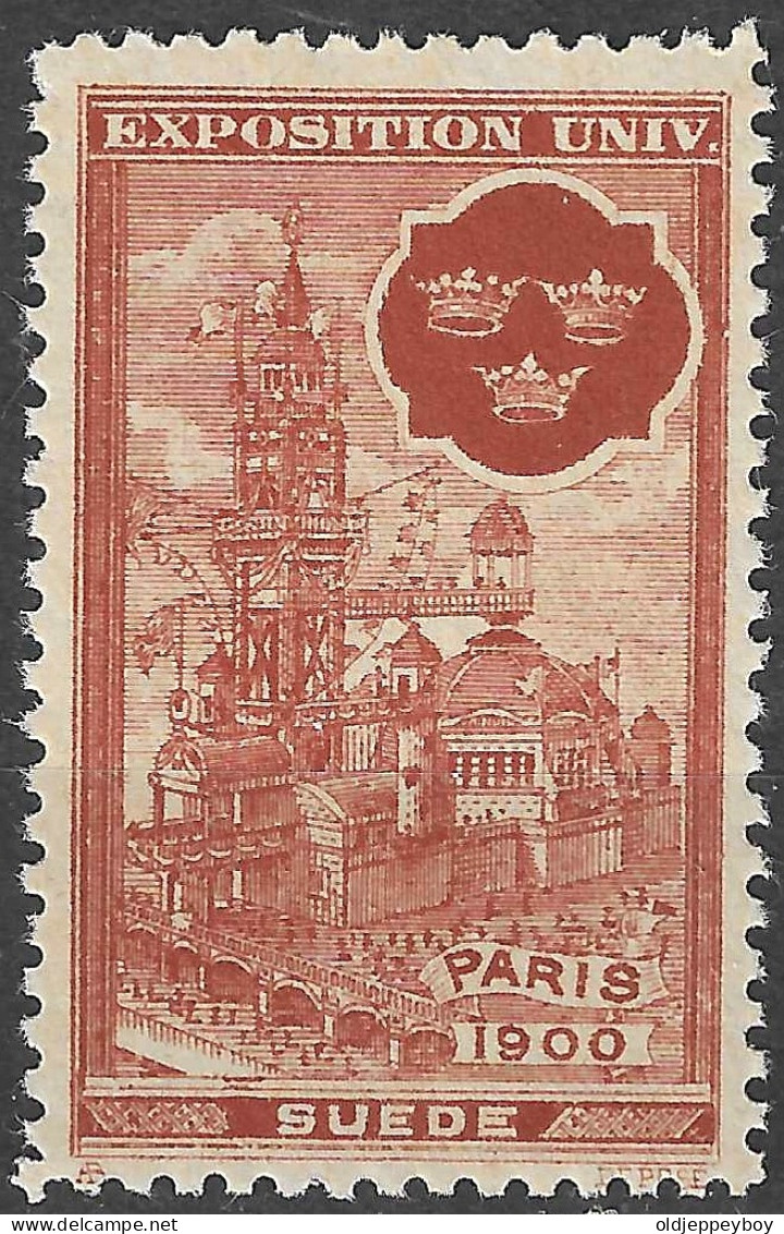 FRANCE ERINOPHILIE Fair EXPOSITION UNIVERSELLE 1900 PARIS SUEDE SWEDEN SCHWEDEN  Vignette CINDERELLA MNH** - 1900 – París (Francia)