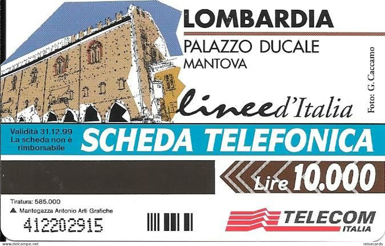 Italy: Telecom Italia - Lombardia, Palazzo Ducale, Montova - Openbare Reclame