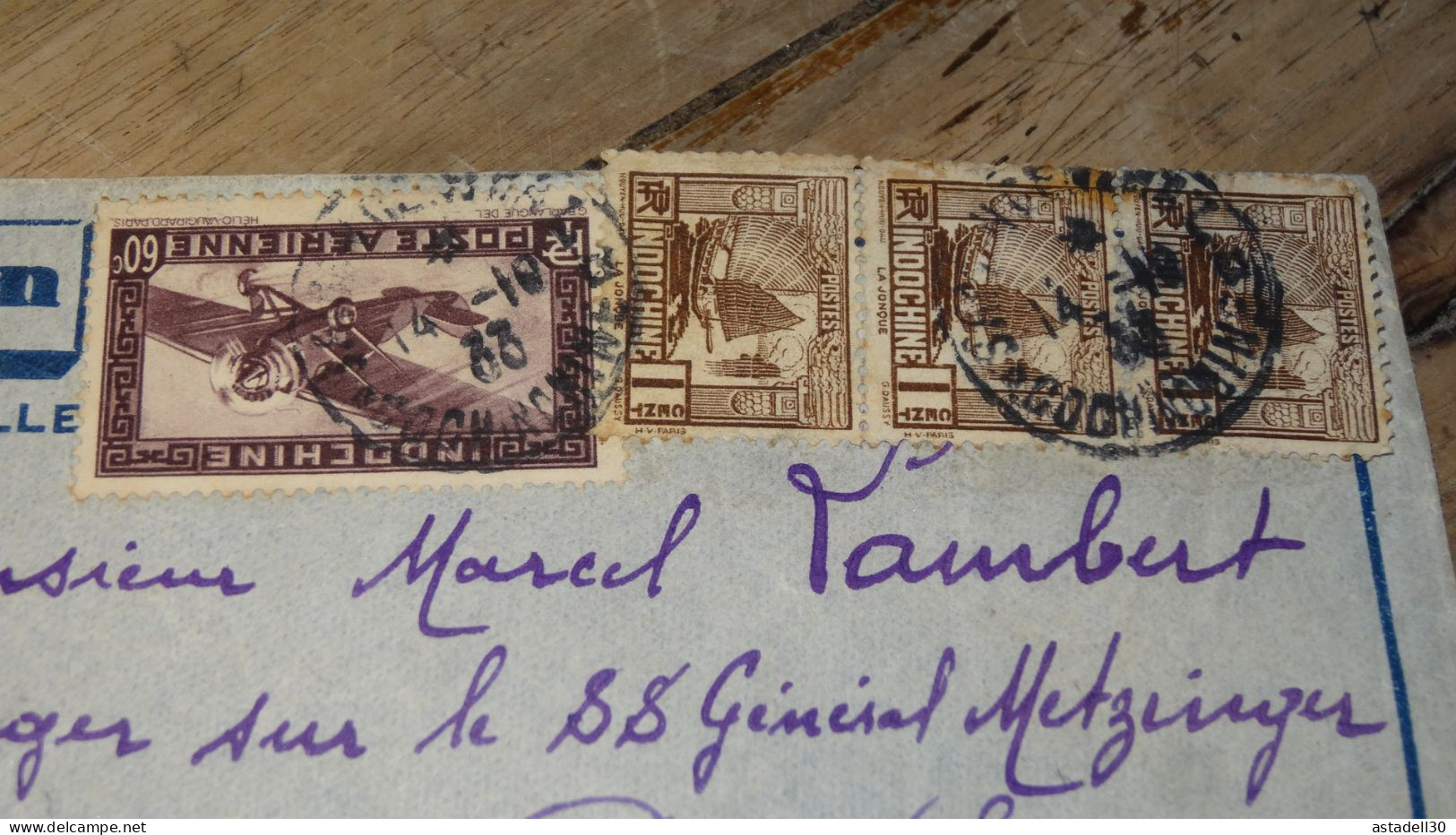 Enveloppe INDOCHINE, Air France, Saigon Pour Egypt Via Baghdad - 1933 ......... ..... 240424 ....... CL5-10 - Cartas & Documentos