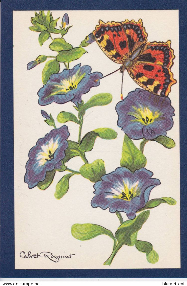 CPA 1 Euro Papillon Et Fleur Par Calvet Rogniat Non Circulée Prix De Départ 1 Euro - Butterflies