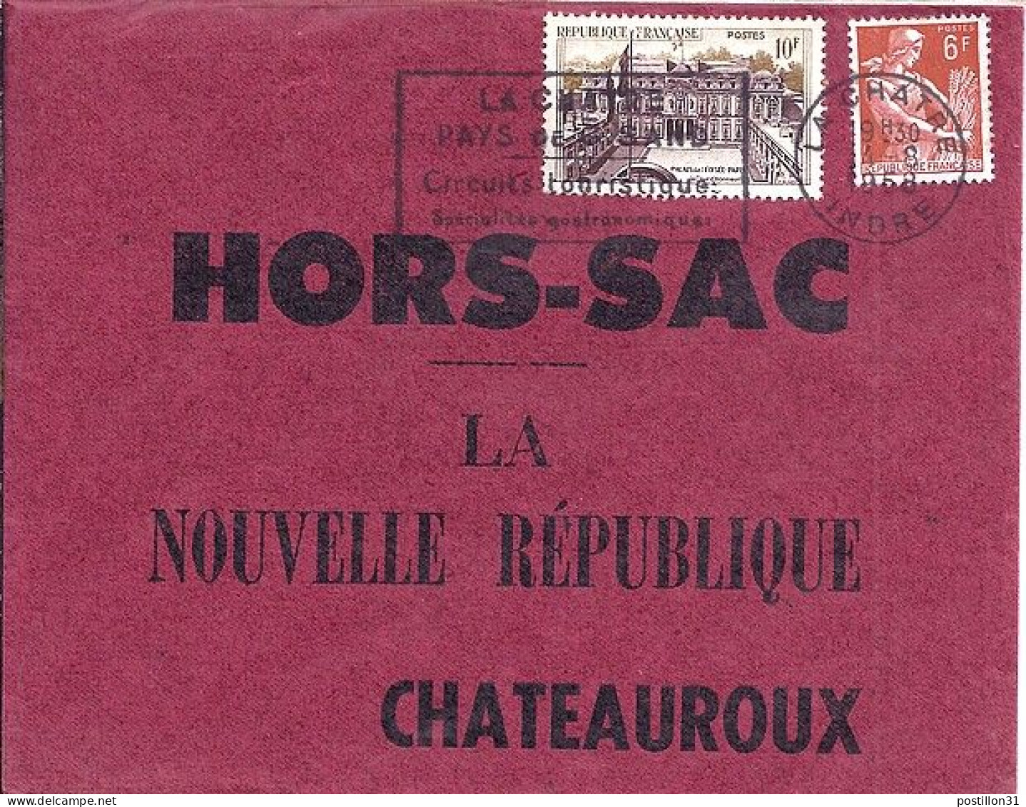 FRANCE N° 1126/1115 S/L. HORS SAC DE 1958 - Covers & Documents