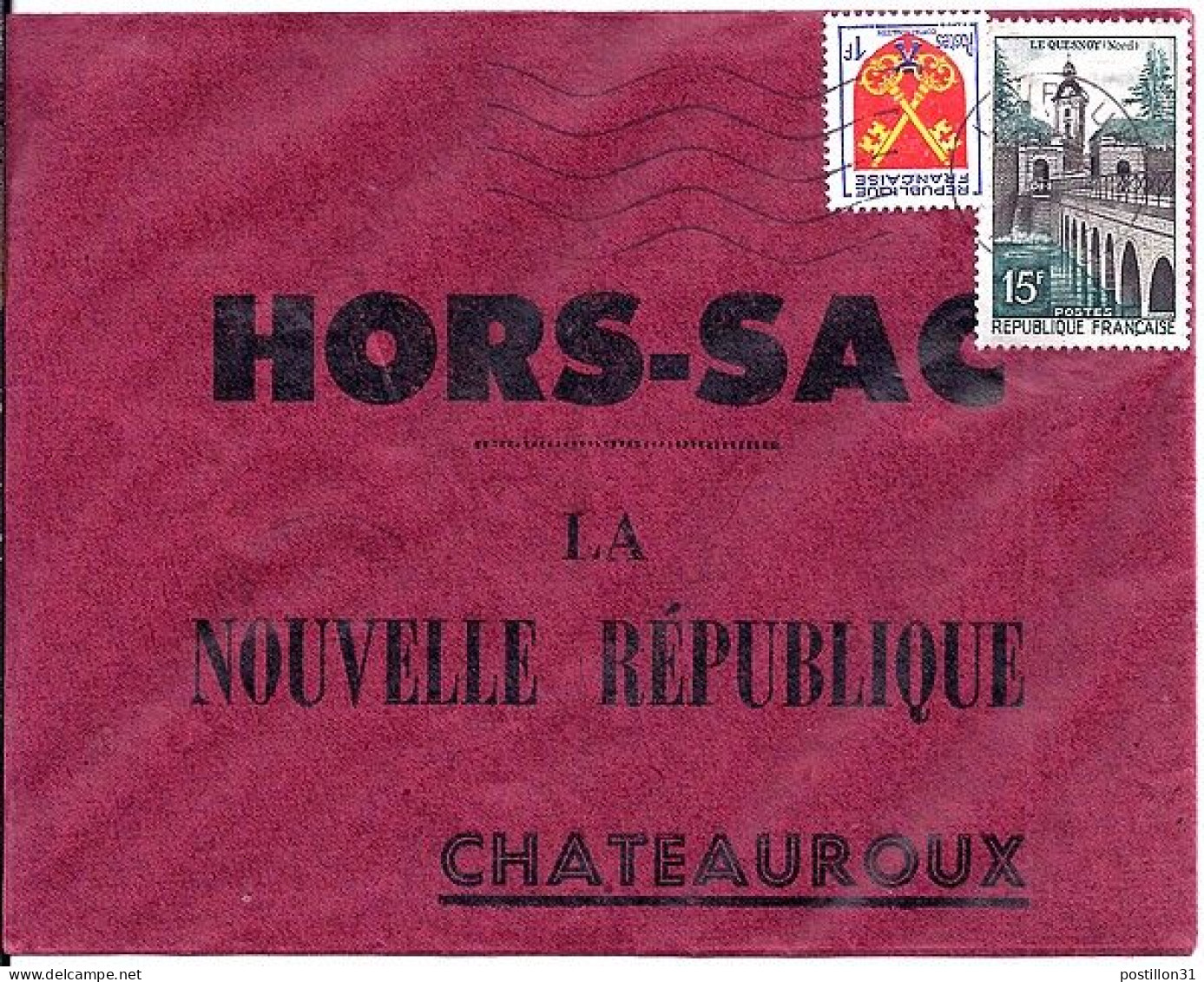 FRANCE N° 1106/1047 S/L. HORS SAC DE 1958 - Covers & Documents