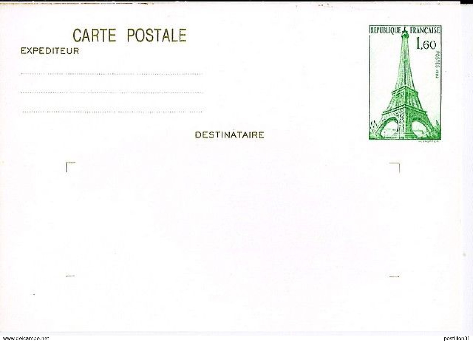 FRANCE N°  ENTIER 429-CP1  NEUF   De Fabrication Moderne 1982 - Lettres & Documents