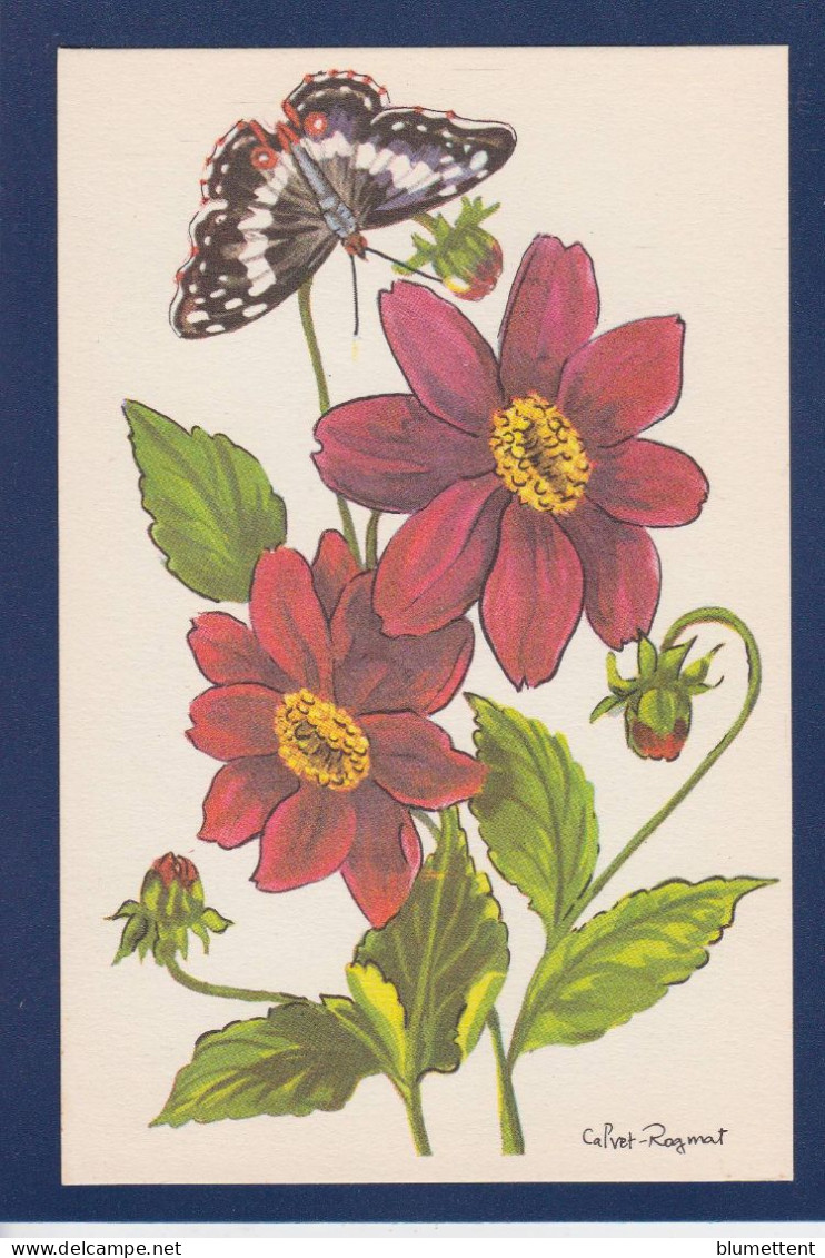 CPA 1 Euro Papillon Et Fleur Par Calvet Rogniat Non Circulée Prix De Départ 1 Euro - Butterflies