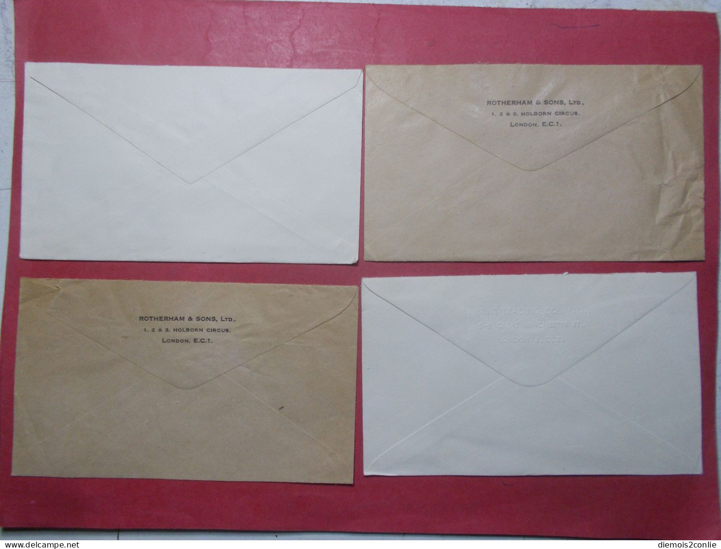 Marcophilie - Lot 4 Lettres Enveloppes Oblitérations Timbres ROYAUME UNI Destination SUISSE (B334) - Marcofilie