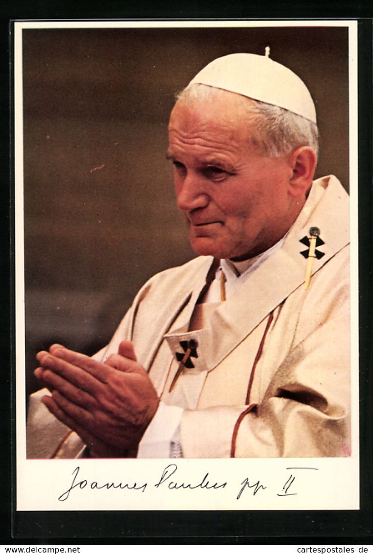 AK Portrait Papst Johannes Paul II.  - Papes