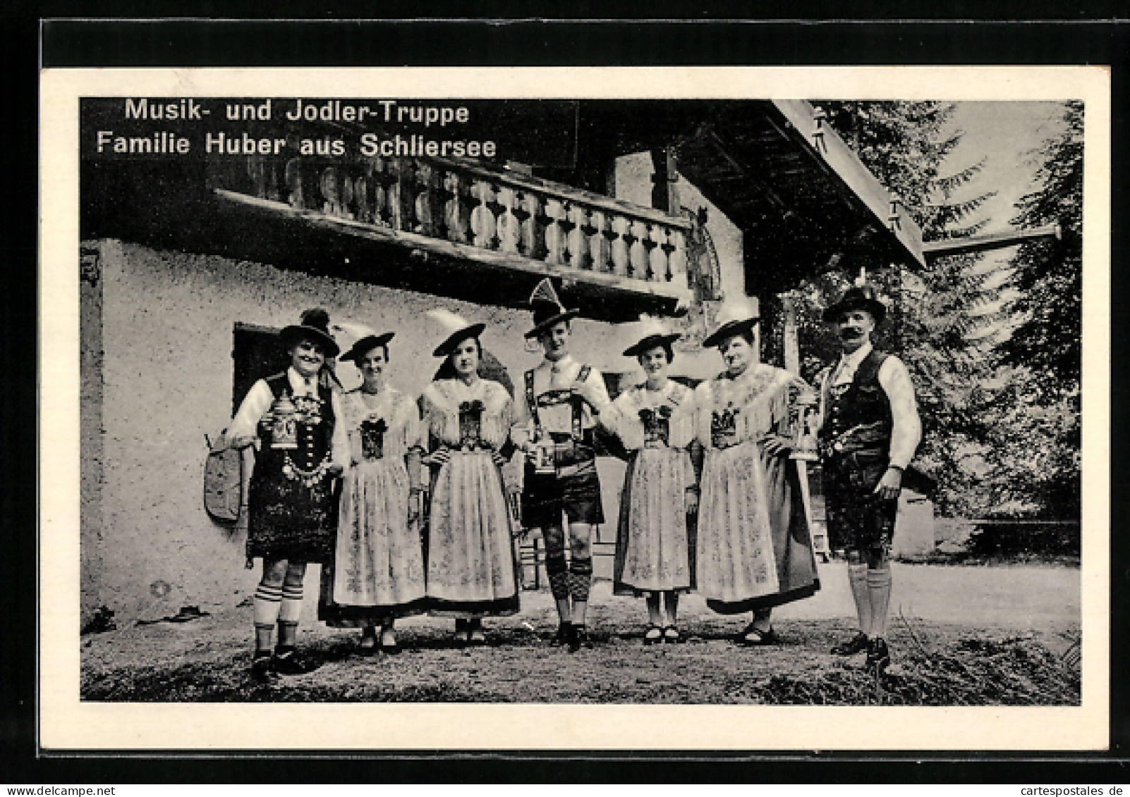 AK Musik- Und Jodler-Truppe Familie Huber Aus Schliersee In Trachten  - Music And Musicians