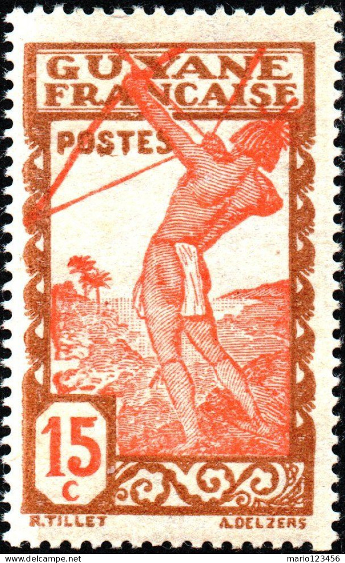 GUYANA FRANCESE, FRENCH GUYANA, COSTUMI LOCALI, 1944, NUOVI (MNH**) Mi:FR-GY 196, Scott:FR-GY 170C, Yt:FR-GY 174 - Unused Stamps