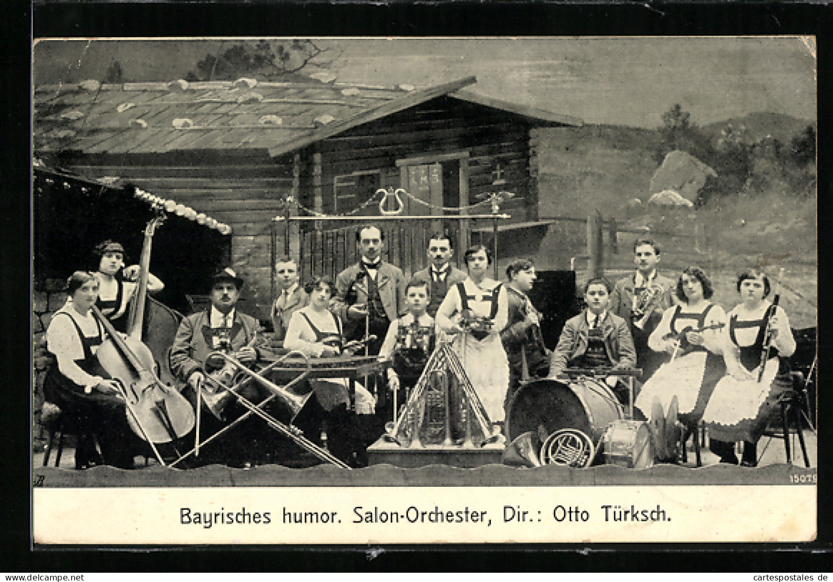 AK Bayrisches Humor. Salon-Orchester, Dir. O. Türksch, Trachtenkapelle  - Music And Musicians